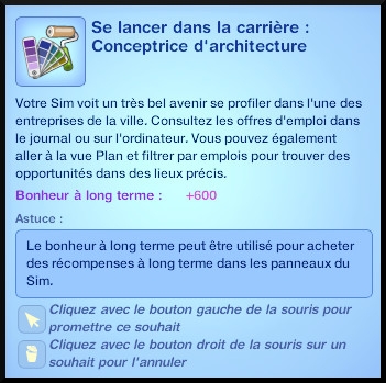 4 sims 3 ambition profession independante concepteur architecture souhait se lancer carriere architecture