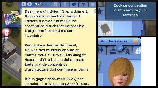 7 sims 3 ambition profession independante concepteur architecture book architecte