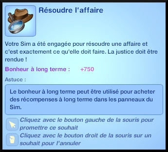 12 sims 3 ambition enqueteur souhait resoudre enquete affaire mission