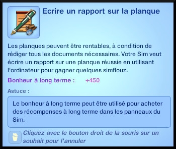 28 sims 3 ambition enqueteur souhait ecrire un rapport planque