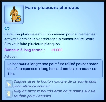 32 sims 3 ambition enqueteur souhait faire plusieurs planques