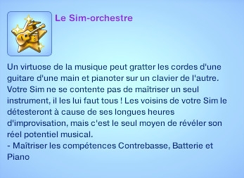 sims 3 add on acces vip musique contrebasse piano batterie groupe