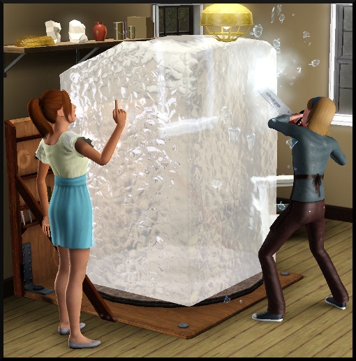 31 sims 3 ambition sculpture sim glace action