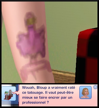 4 sims 3 ambition carriere styliste tatoueur tatouage raté