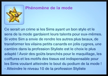 11 sims 3 ambition carriere styliste tatoueur souhait long terme phenomene mode