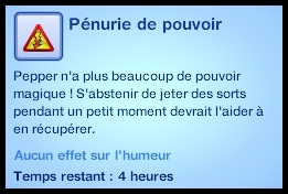 moodlet pénurie de pouvoir