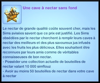 2 sims 3 destination aventure fabrication nectar souhait long terme cave  sans fond