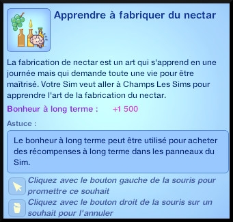 3 sims 3 destination aventure fabrication nectar souhait apprendre competence