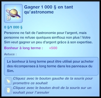 10 sims 3 en route vers le futur carriere astronome gagner 1000 §