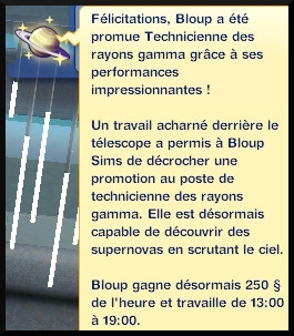 43 sims 3 en route vers le futur carriere astronome technicien des rayons gammas