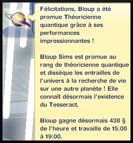 44 sims 3 en route vers le futur carriere astronome theoricien quantique