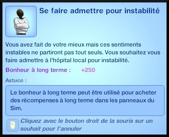 8 sims 3 en route vers le futur nouveautes souhait se faire admettre pour instabilite