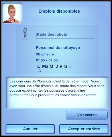 40 sims 3 en route vers le futur nouveautes emploi stade des robots