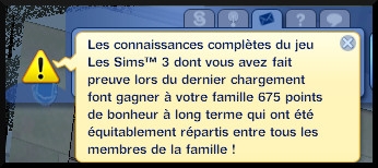 82 sims 3 en route vers le futur nouveautes ecran chargement interactif jeu message