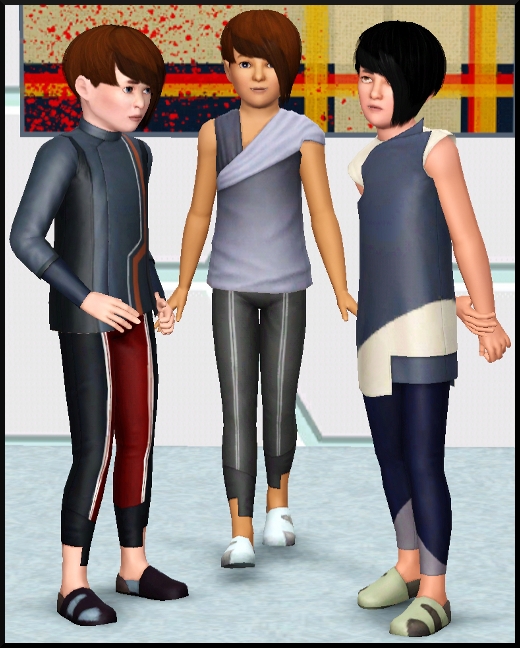 2 sims 3 en route vers le futur CAS objets vetements enfants garçons