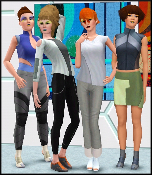 5 sims 3 en route vers le futur CAS objets vetements femmes