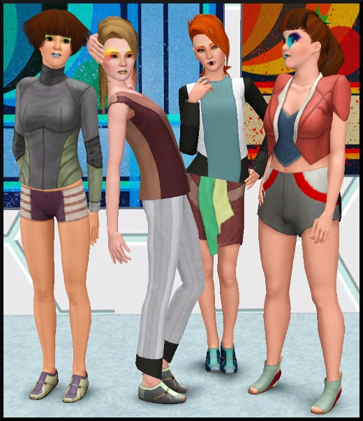 6 sims 3 en route vers le futur CAS objets vetements femmes