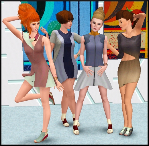 8 sims 3 en route vers le futur CAS objets vetements femmes