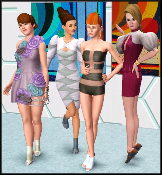 9 sims 3 en route vers le futur CAS objets vetements femmes