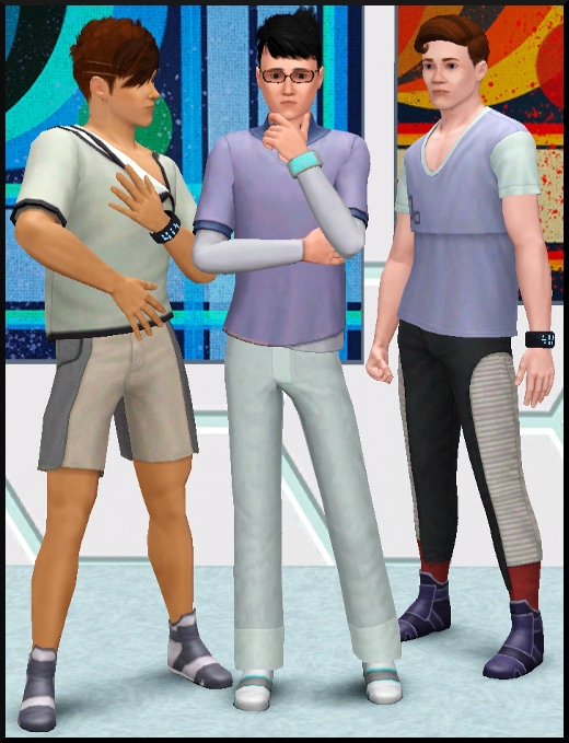 11 sims 3 en route vers le futur CAS objets vetements hommes