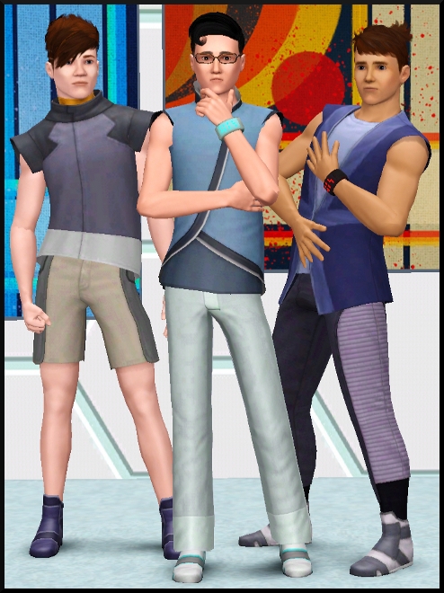 14 sims 3 en route vers le futur CAS objets vetements hommes