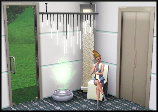 18 sims 3 en route vers le futur CAS objets porte plante holographique plafonnier