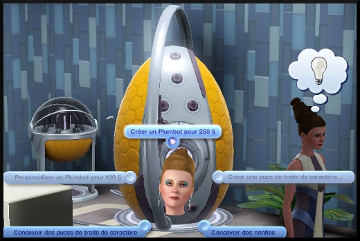 48 sims 3 en route vers le futur CAS objets atelier construction creation robot plumbot roventlov