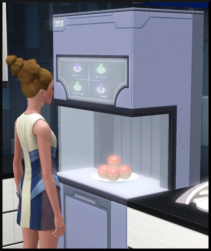 53 sims 3 en route vers le futur CAS objets synthetisateur nourriture