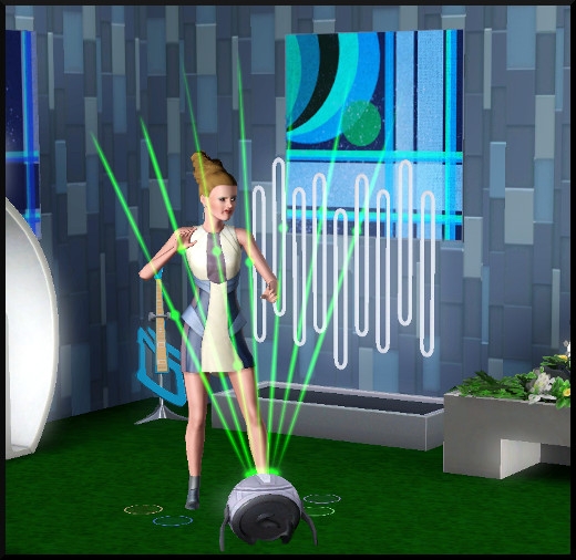 57 sims 3 en route vers le futur CAS objets rythmo laser