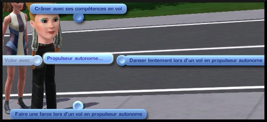 71 sims 3 en route vers le futur CAS objets propulseur autonome interactions voler à deux danser lentement