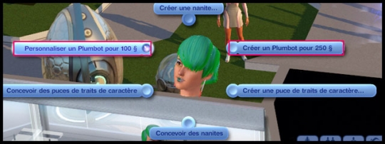 2 sims 3 en route vers le futur plumbot interaction creer personnaliser