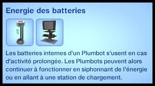 6 sims 3 en route vers le futur plumbot energie batterie