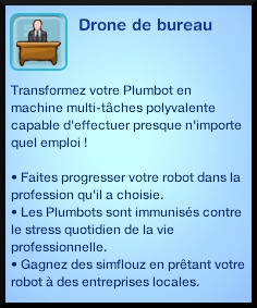 41 sims 3 en route vers le futur plumbot puce drone de bureau