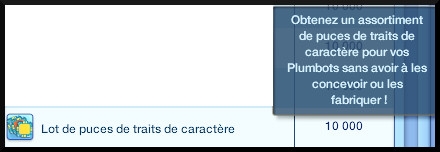 75 sims 3 en route vers le futur plumbot recompense long terme lot de puces