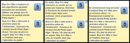 35 sims 3 en route vers le futur competition robot carriere stade robot message competition combabots