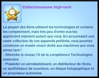 1 sims 3 en route vers le futur competence technologies avancees souhait long terme collectionneur hight tech