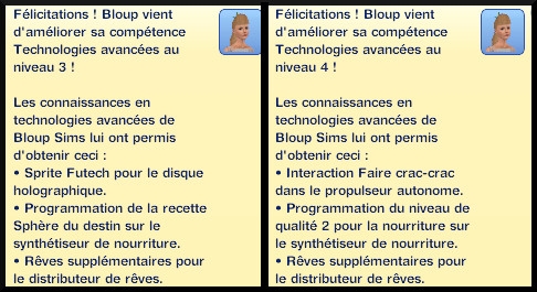 6 sims 3 en route vers le futur competence technologies avancees message niveau 3 4