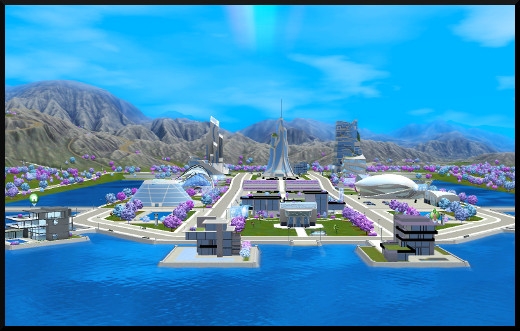 75 sims 3 en route vers le futur voyager dans le futur futur utopique vue oasis landing