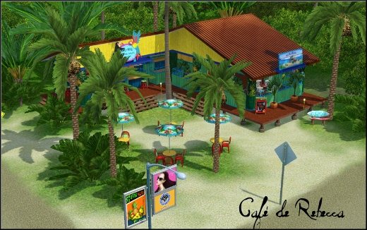 sims 3 ile de reve isla paradiso cafe rebecca