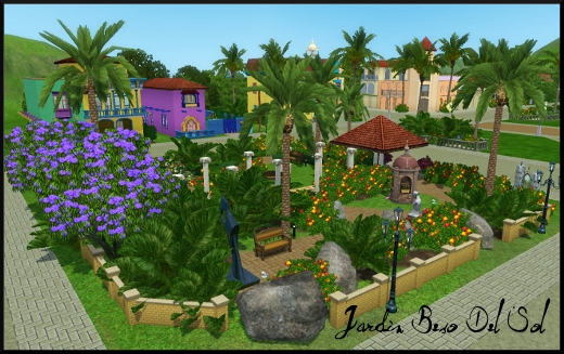 sims 3 ile de reve isla paradiso jardin beso del sol