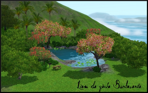 sims 3 ile de reve isla paradiso lieu de peche barbeverte