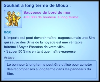 sims 3 ile de reve maitre nageur profession