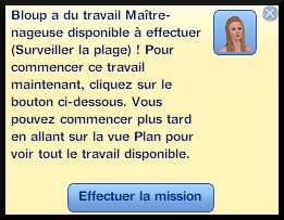 sims 3 ile de reve maitre nageur profession