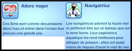 Sims 3 ile de reve nouveautes add on trait de caractre adore nager navigatrice marin