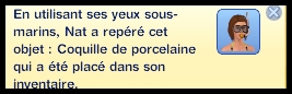 plongée message coquillage trouvé