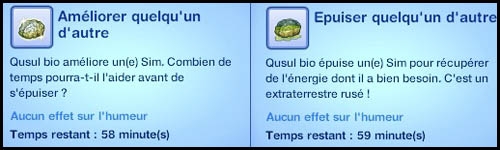 Sims 3 Saisons Extra-terrestres améliorer épuiser quelqu'un d'autre