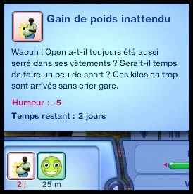 Sims 3 Saisons Extra-terrestres gain de poids inattendu