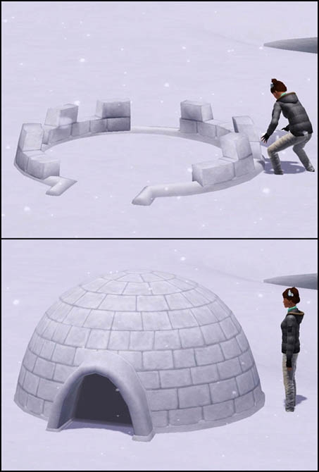 Sims 3 Saisons Hiver igloo