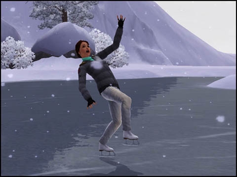 Sims 3 Saisons Hiver patinage