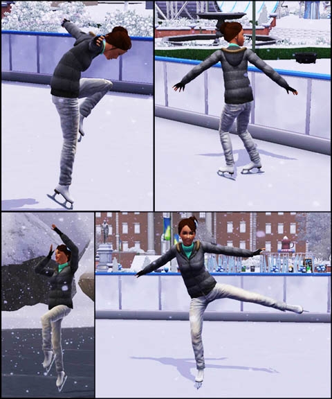 Sims 3 Saisons Hiver patinoire